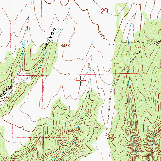Topographic Map of Pleasant View Division, CO
