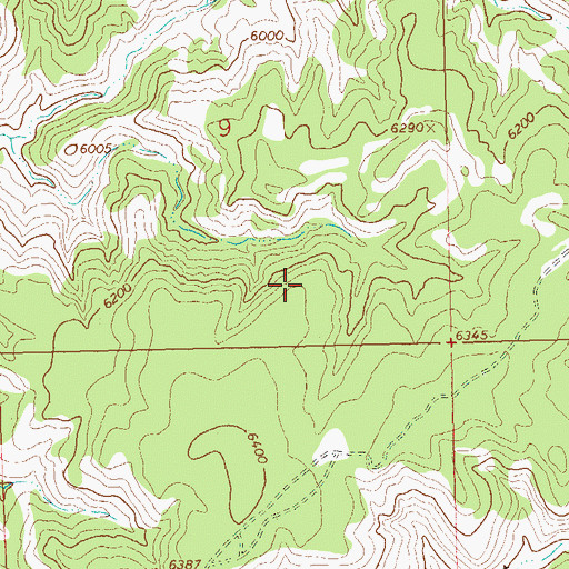 Topographic Map of Rangely Division, CO