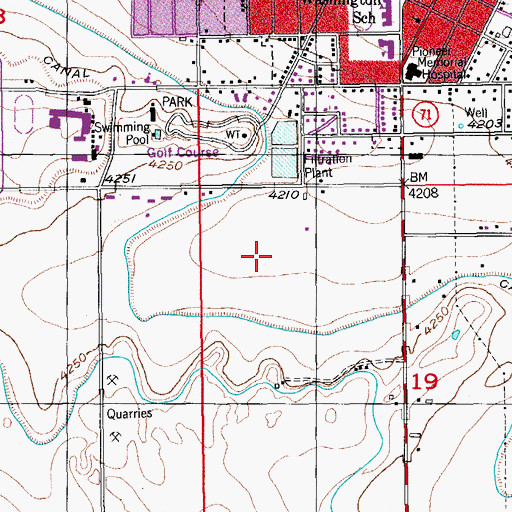Topographic Map of Rocky Ford Division, CO