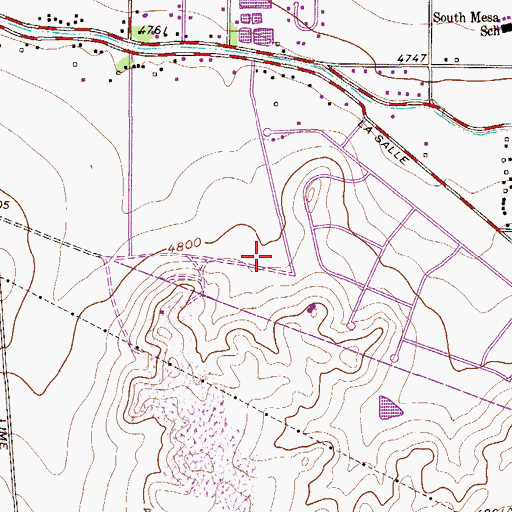 Topographic Map of Saint Charles Mesa Division, CO