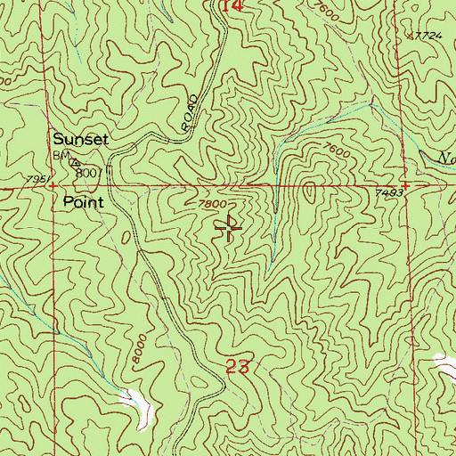 Topographic Map of Sedalia Division, CO