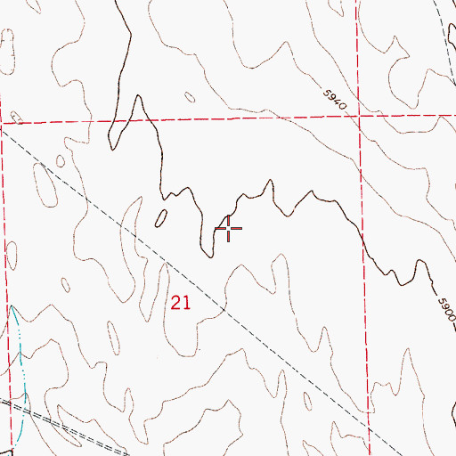 Topographic Map of Southeastern El Paso Division, CO