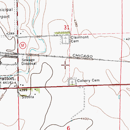 Topographic Map of Stratton Division, CO
