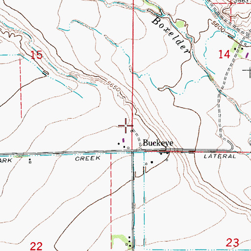 Topographic Map of Timnath-Wellington Division, CO