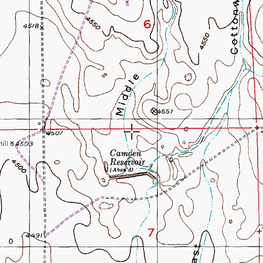 Topographic Map of Weldona Division, CO