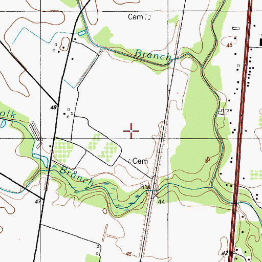 Topographic Map of Bridgeville-Greenwood Division, DE