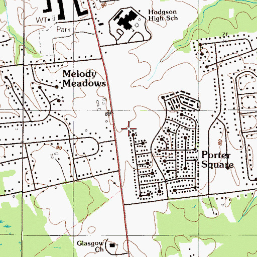Topographic Map of Glasgow Division, DE