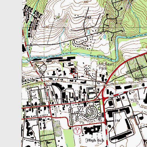 Topographic Map of Newark Division, DE