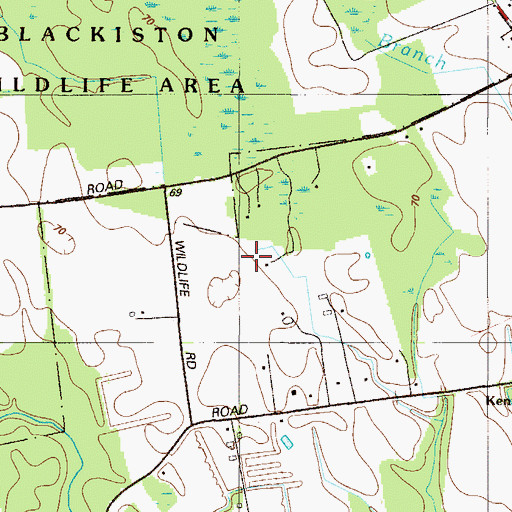 Topographic Map of Kenton Division, DE