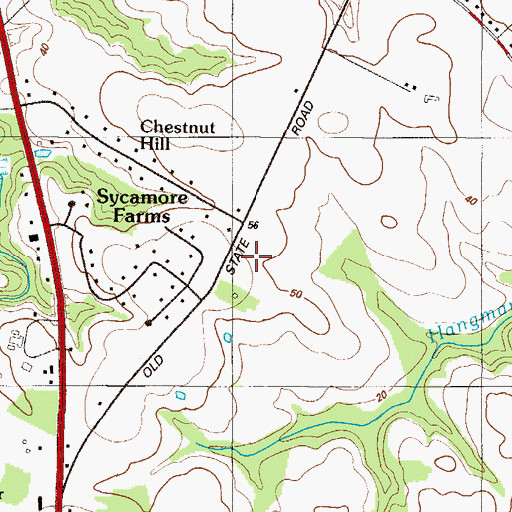 Topographic Map of Middletown-Odessa Division, DE