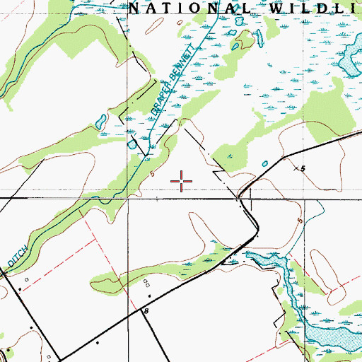 Topographic Map of Milford South Division, DE