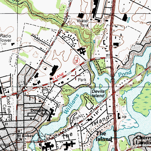 Topographic Map of Seaford Division, DE