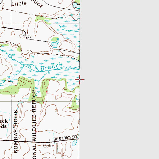 Topographic Map of Smyrna Division, DE