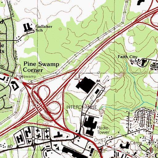 Topographic Map of Upper Christiana Division, DE