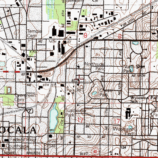 Topographic Map of Fort King Baptist Church, FL