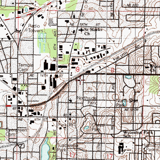 Topographic Map of Church of God of Prophecy, FL