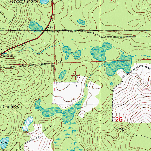 Topographic Map of Alford Division, FL