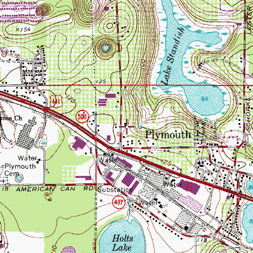 Topographic Map of Apopka Division, FL