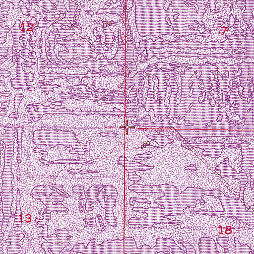 Topographic Map of Bartow Division, FL