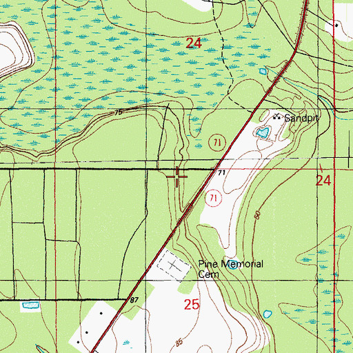 Topographic Map of Blountstown Division, FL