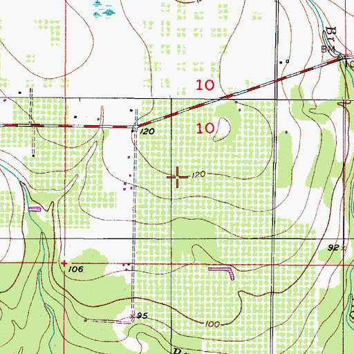 Topographic Map of Bowling Green Division, FL