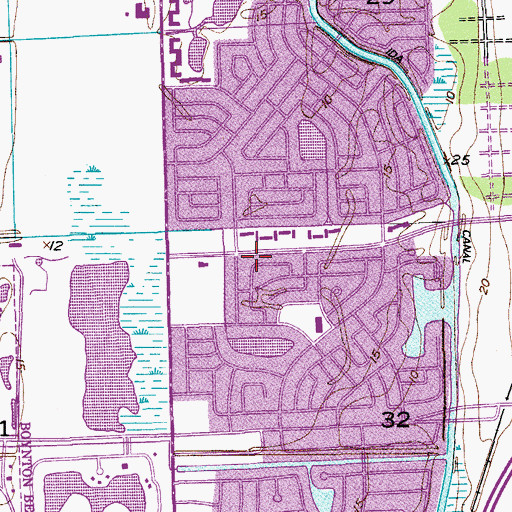 Topographic Map of Boynton Beach-Delray Beach Division, FL
