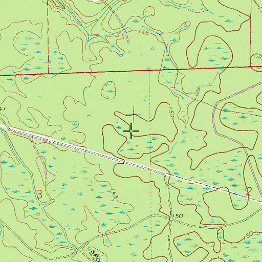 Topographic Map of Brooker Division, FL