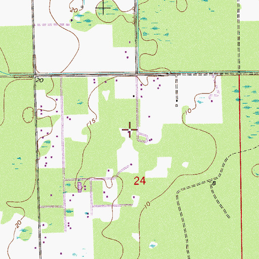 Topographic Map of Bunnell Division, FL