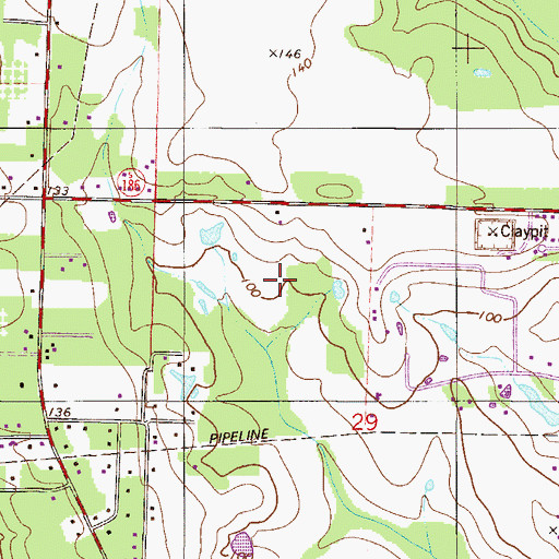 Topographic Map of Cantonment Division, FL
