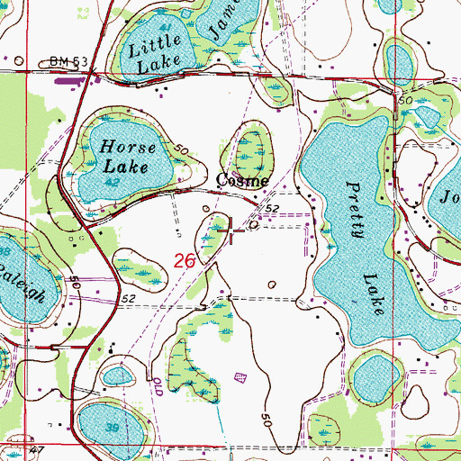 Topographic Map of Keystone-Citrus Park Division, FL
