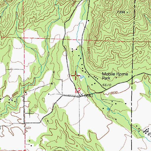 Topographic Map of Red Creek Canyon, CO