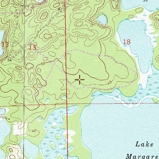Topographic Map of Crescent City Division, FL