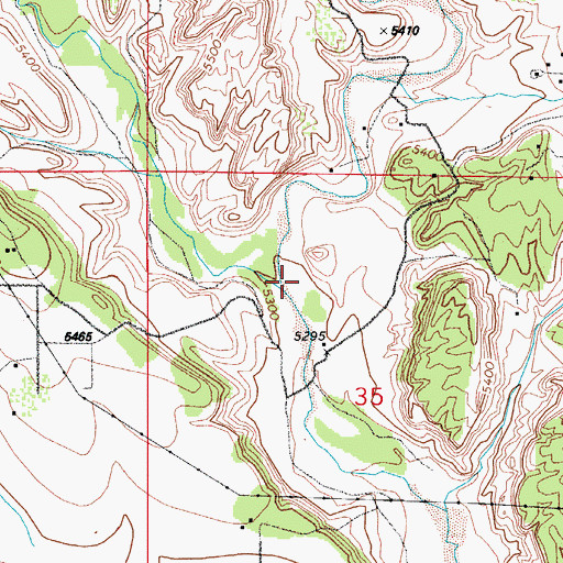 Topographic Map of Red Creek, CO