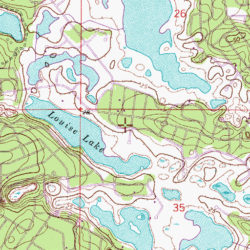 Topographic Map of Deltona Division, FL