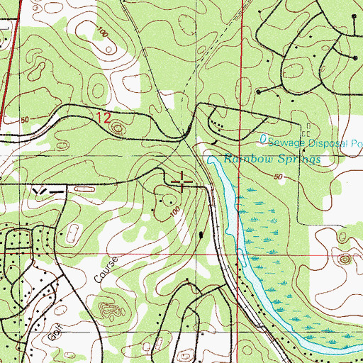 Topographic Map of Dunnellon Division, FL