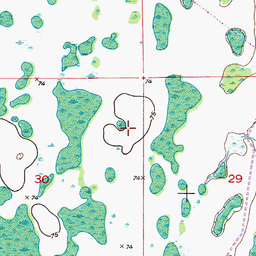 Topographic Map of East Orange Division, FL