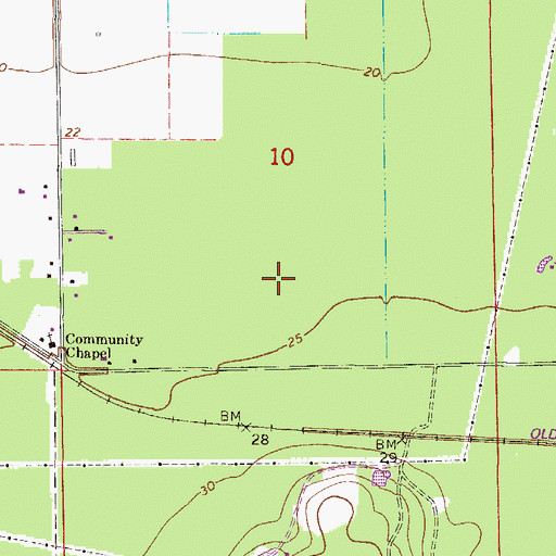 Topographic Map of East Palatka Division, FL