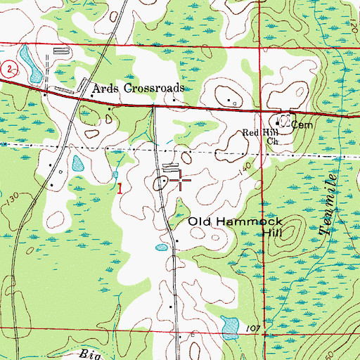 Topographic Map of Esto-Noma Division, FL