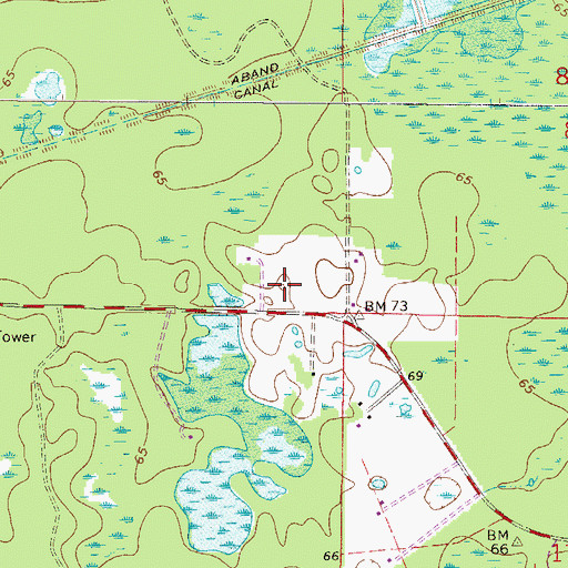 Topographic Map of Fort McCoy-Anthony Division, FL