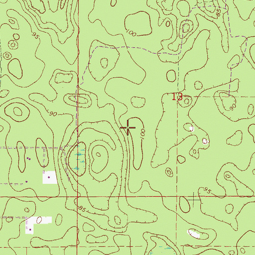 Topographic Map of Fort White Division, FL