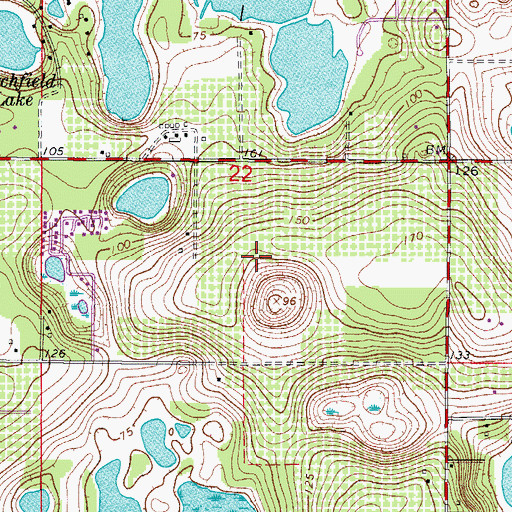 Topographic Map of Fruitland Park-Lady Lake Division, FL
