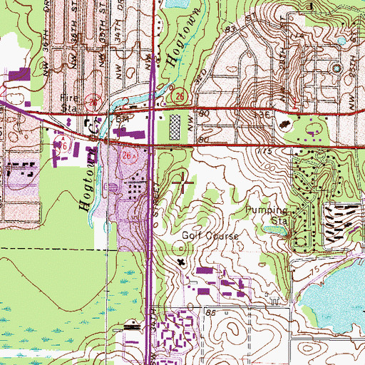 Topographic Map of Gainesville Division, FL