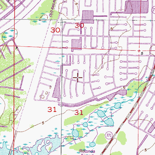 Topographic Map of Grove City-Rotonda Division, FL