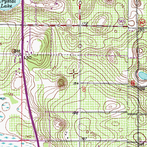 Topographic Map of Haines City Division, FL