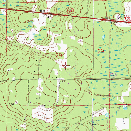 Topographic Map of Hawthorne Division, FL