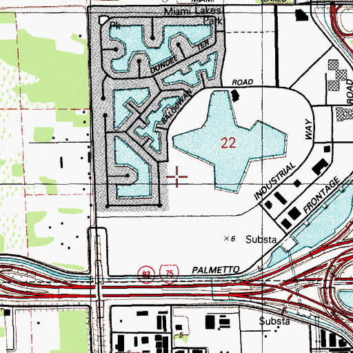 Topographic Map of Hialeah Division, FL