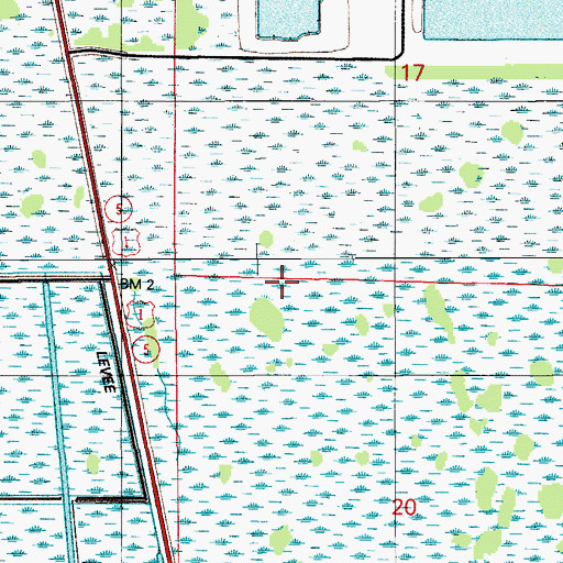 Topographic Map of Homestead Division, FL