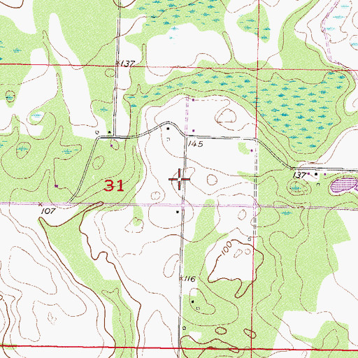 Topographic Map of Jennings Division, FL