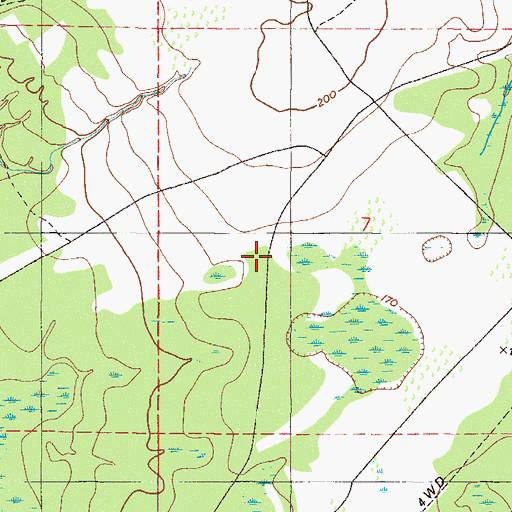 Topographic Map of Keystone Heights Division, FL