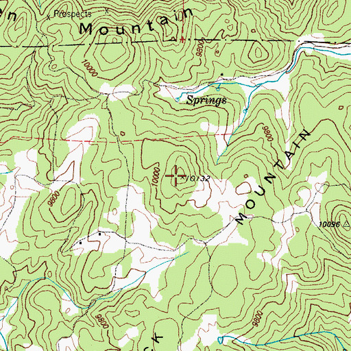 Topographic Map of Black Mountain, CO